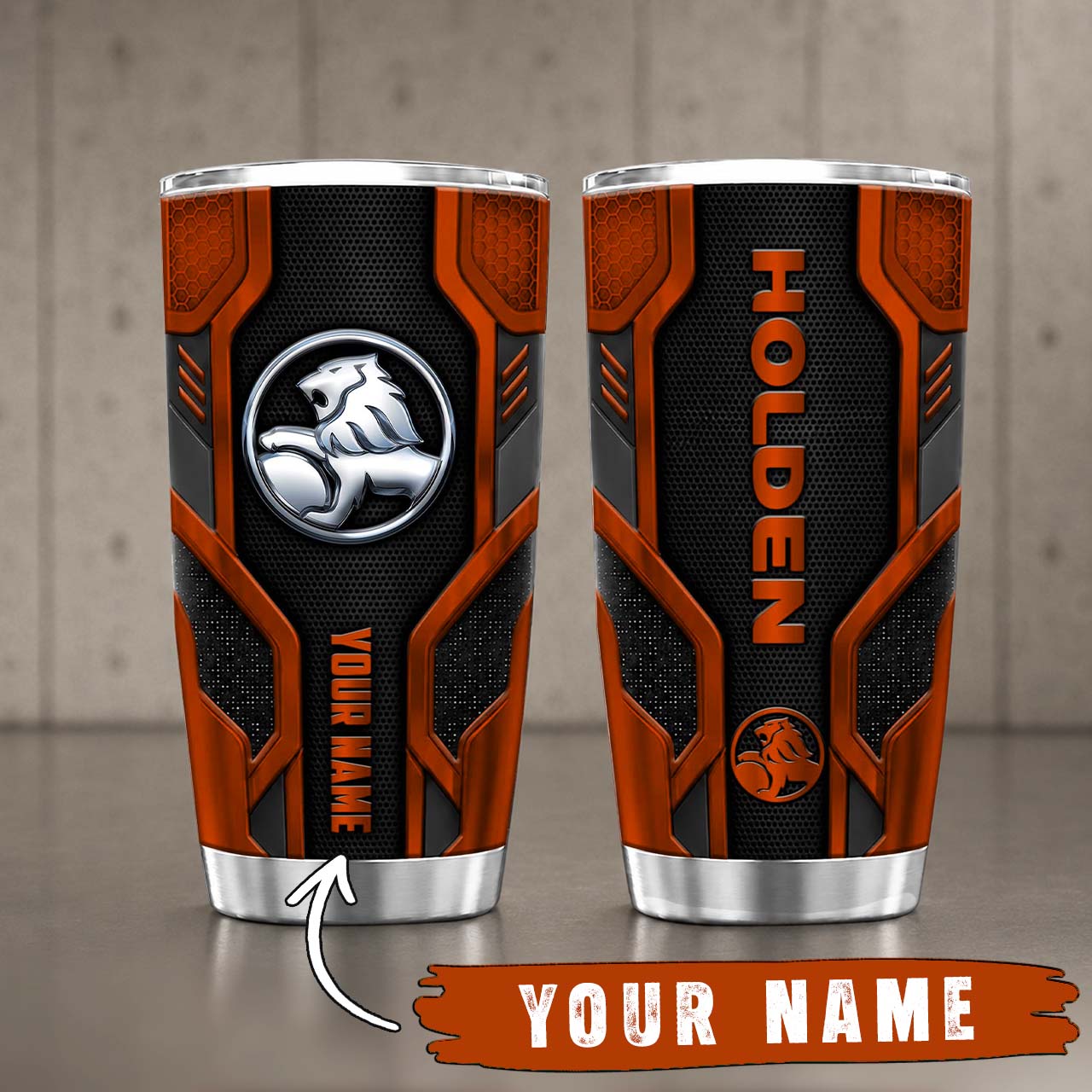 Gobelet Isotherme Holden 20oz | Mug de Voyage Armure Carbone 3D – Image 4