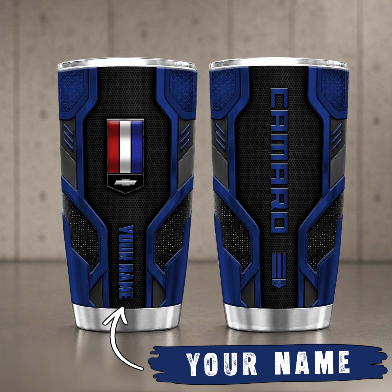 Gobelet Isotherme Camaro 20oz | Mug de Voyage Armure Carbone 3D – Image 8