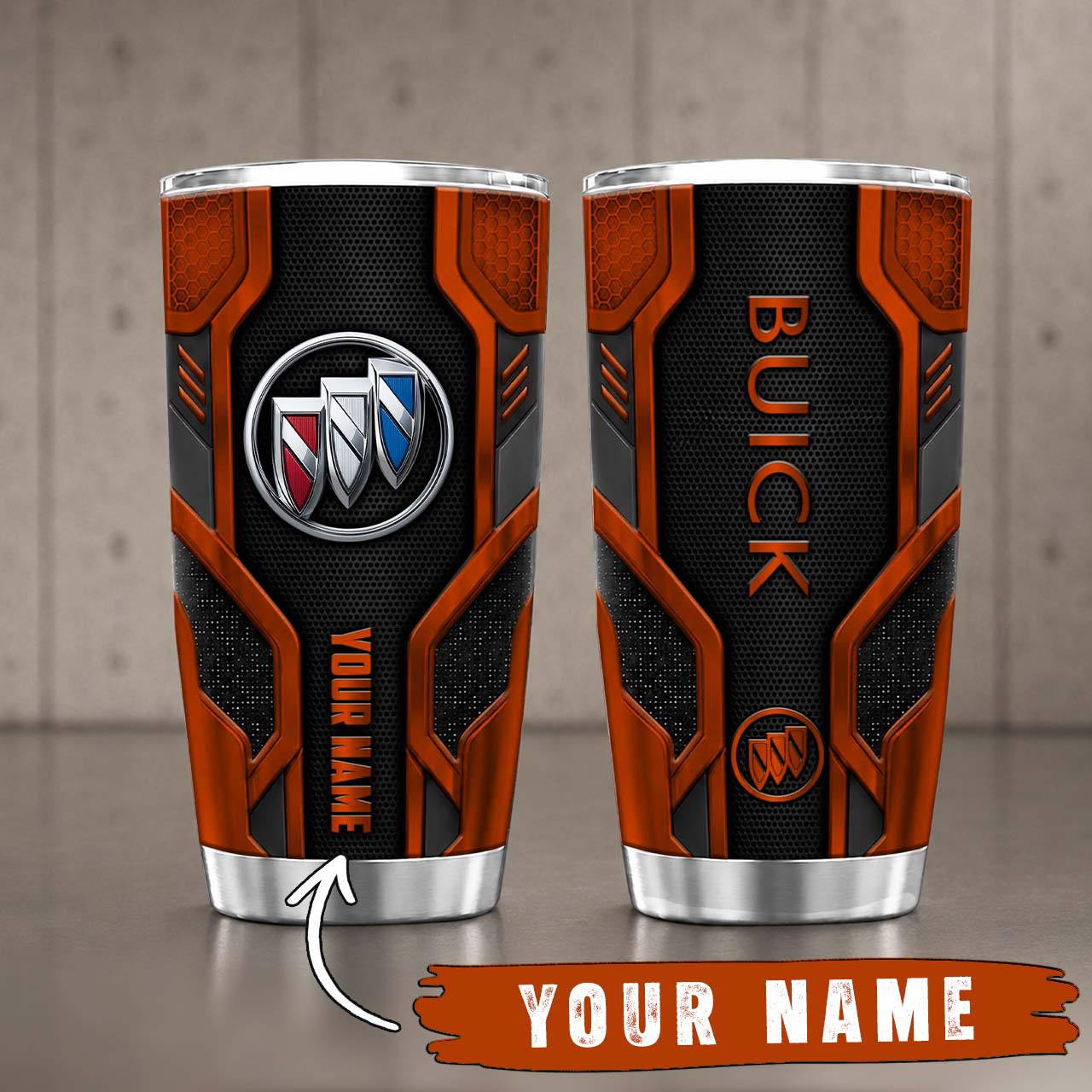 Gobelet Isotherme Buick 20oz | Mug de Voyage Armure Carbone 3D – Image 4
