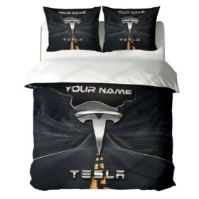 Housse de Couette Tesla – Parure de Lit Voiture de Luxe à Motif
