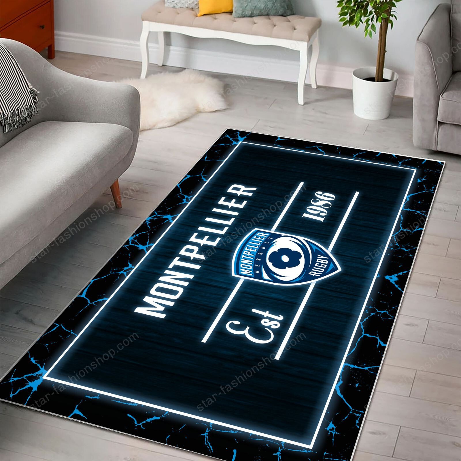 Tapis Rugby Montpellier Herault Rugby WRUG1694 – Image 3