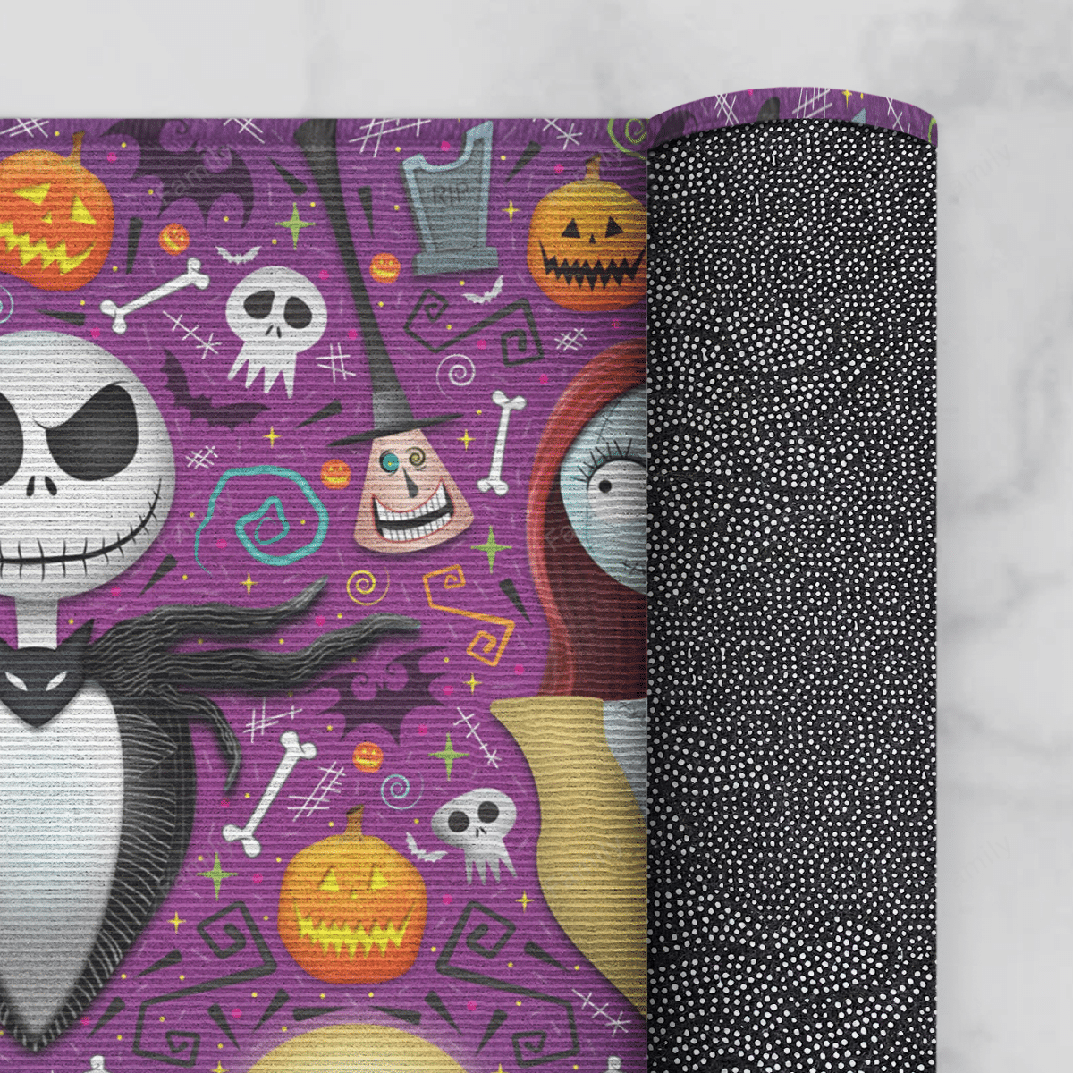 Tapis The Nightmare Couple Halloween Doormat Home Decor – Image 3
