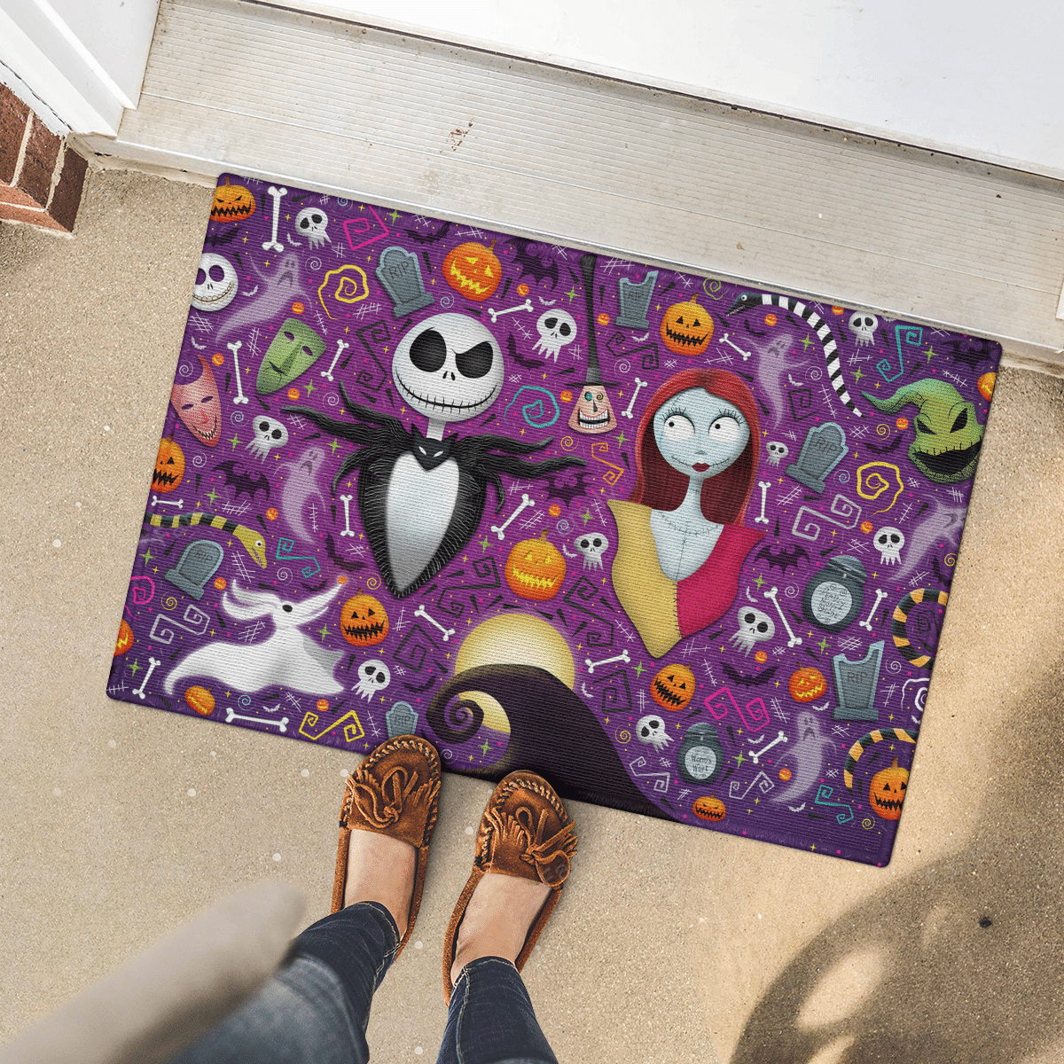 Tapis The Nightmare Couple Halloween Doormat Home Decor – Image 2