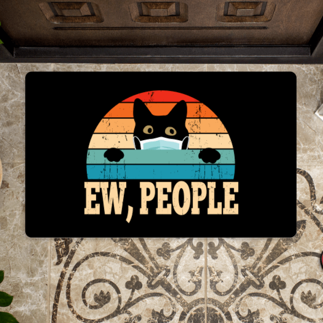 Tapis Black Cat Ew Peole Doormat Home Decor – Image 2