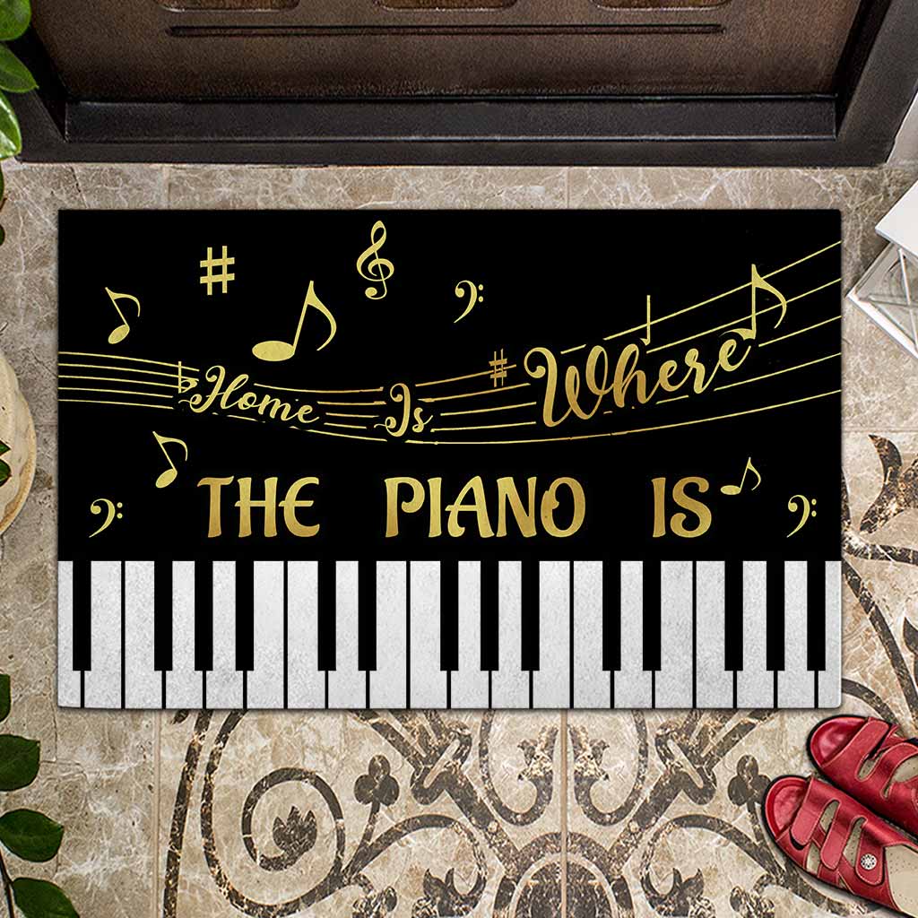 Tapis Home Is Where The Piano Is Piano Doormat Home Decor – Image 2