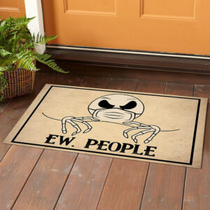 Alternative view of Tapis Ew People Jack Skellington Face Mask Funny Doormat Home Decor