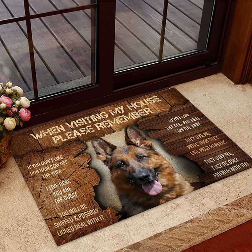 Tapis When Visiting My House German Shepherd Dog Doormat Home Decor – Image 2