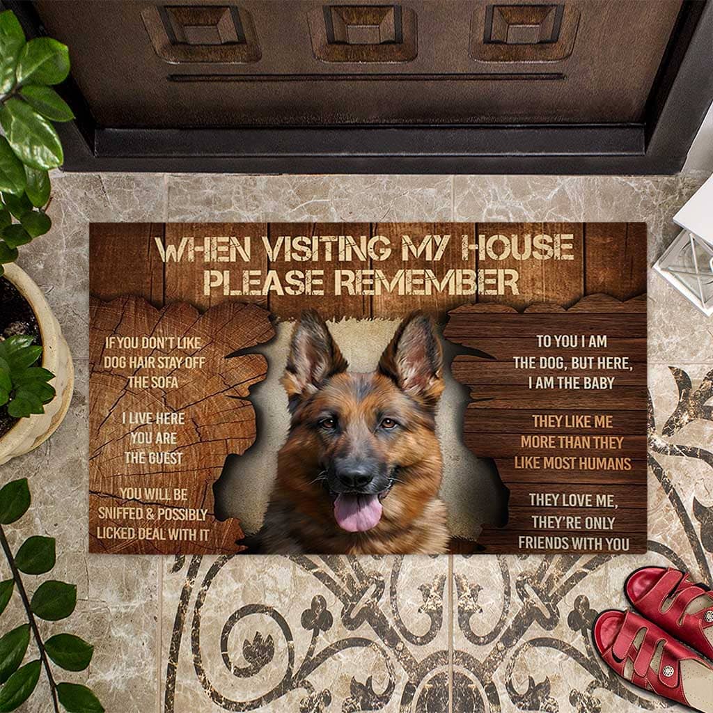 Tapis When Visiting My House German Shepherd Dog Doormat Home Decor – Image 3