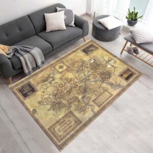Tapis La carte des chemins de la Communauté – Le Seigneur des Anneaux