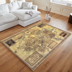 Alternative view of Tapis La carte des chemins de la Communauté – Le Seigneur des Anneaux