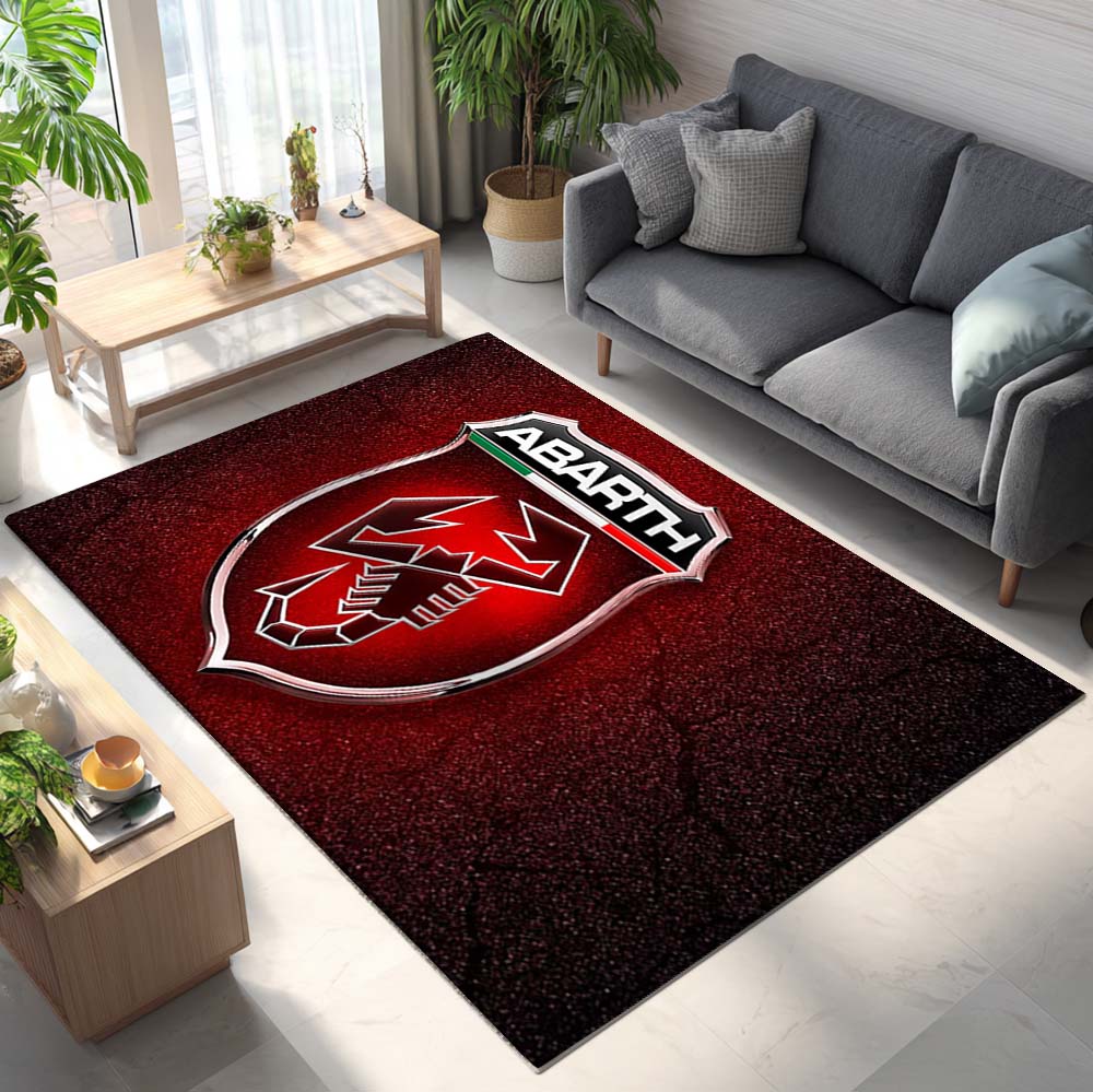 Tapis Car Abarth Red Background