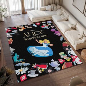 Alternative view of Tapis Alice au pays des merveilles 02