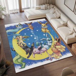 Alternative view of Tapis Pokémon – Évolutions d’Évoli sur la Lune
