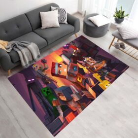 Tapis Tous les personnages de Minecraft dans le biome Nether