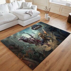 Alternative view of Tapis Anduin Wrynn Alliance vs Sylvanas Windrunner Horde World of Warcraft – Bataille pour Azeroth