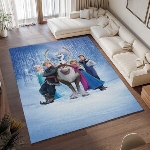 Alternative view of Tapis La Reine des Neiges – Anna Elsa Olaf – Frozen Disney 1003