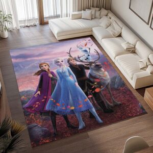 Alternative view of Tapis La Reine des Neiges – Anna Elsa Olaf – Frozen Disney 1005