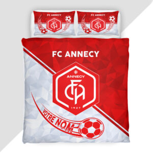 Alternative view of Housse de Couette Football Club d'Annecy - Parure de Lit FC Annecy 3D Imprimé Supporter