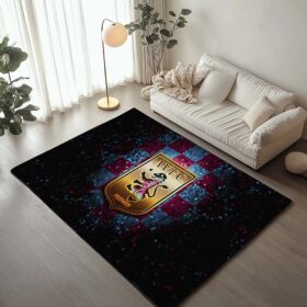 Tapis Aston Villa FC 1874 AVFC Club de football Black Red