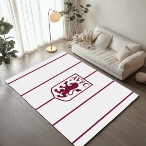 Tapis Aston Villa FC 1874 AVFC Club de football White Red
