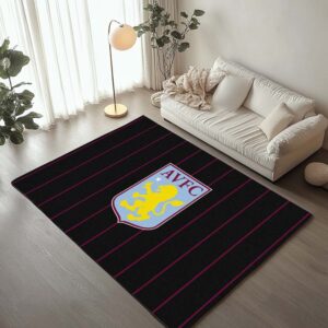Tapis Aston Villa FC 1874 Club de football Black Red