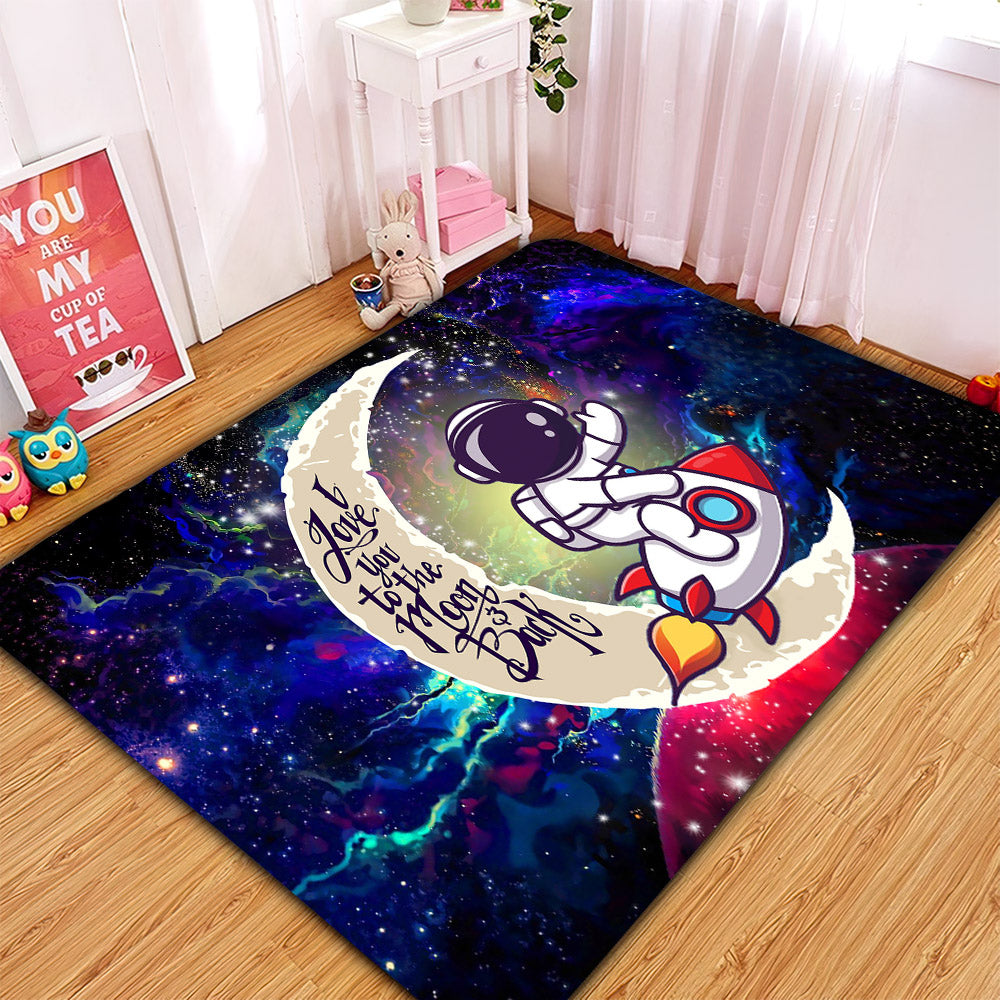 Tapis Astronaut Chibi Love You To The Moon Galaxy Carpet Rug Home Room Decor