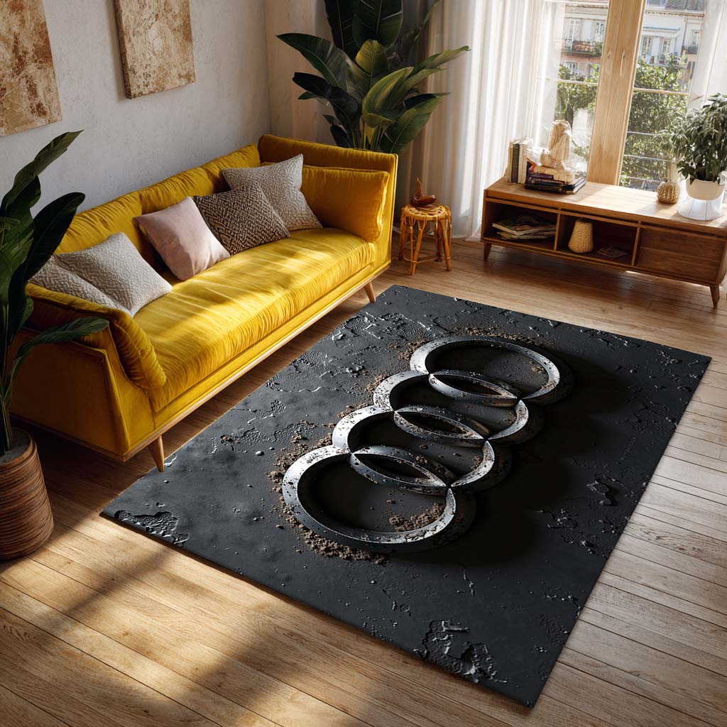 Tapis Car Audi Grey Background 02