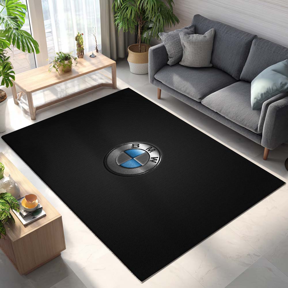 Tapis Car BMW silver logo gray carbon fiber Style