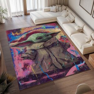 Alternative view of Tapis Star Wars – Baby Yoda trop mignon