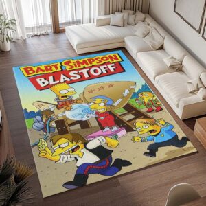 Alternative view of Tapis Bart Simpson – Lancement de fusée