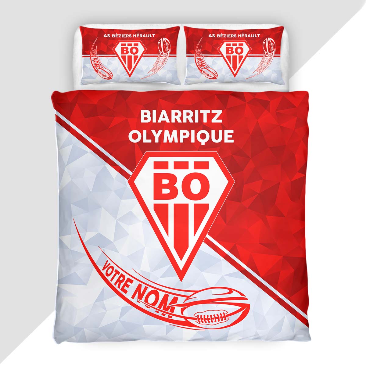 Housse de Couette Biarritz Olympique - Parure de Lit Rugby 3D Imprimé Supporter – Image 2