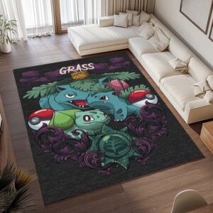 Alternative view of Tapis Pokémon – Bulbizarre – Type Plante