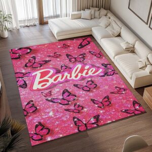 Alternative view of Tapis Barbie – Papillons et paillettes