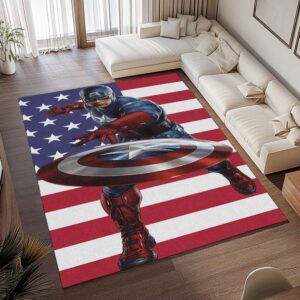 Alternative view of Tapis Captain America – Marvel 01