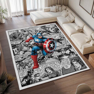 Alternative view of Tapis Captain America – Marvel 09