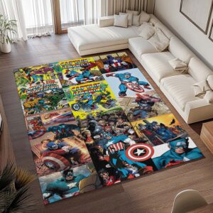 Alternative view of Tapis Captain America – Super-héros