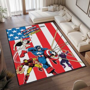 Alternative view of Tapis Captain America et les Avengers