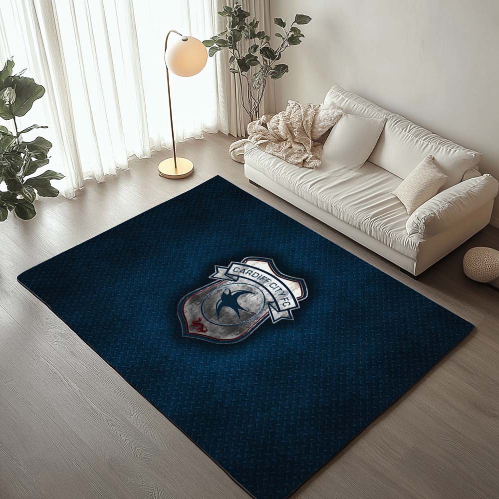 Tapis Cardiff City FC EFL Championship Blue Metal Background