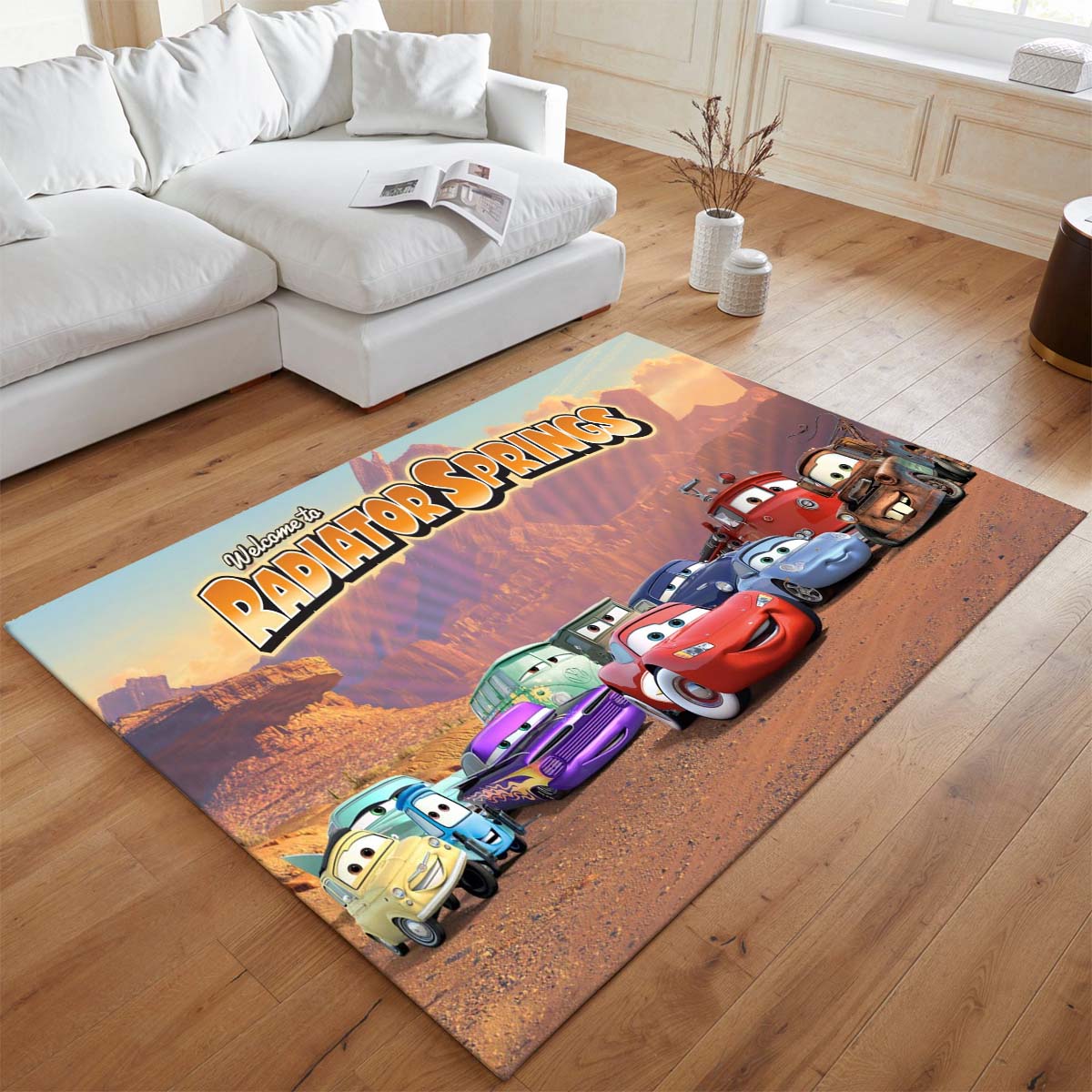 Tapis Cars – Flash McQueen et Sally Carrera – Radiator Springs – Image 2