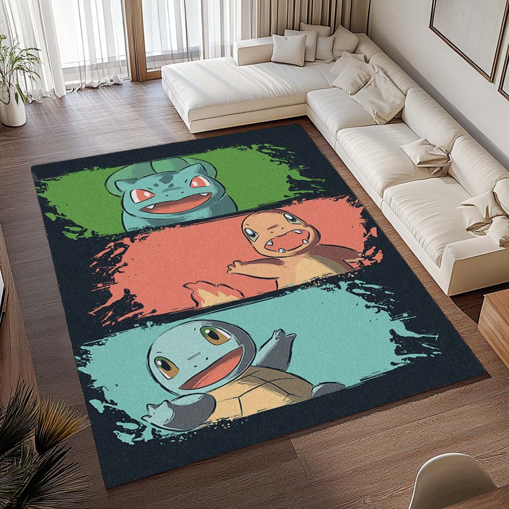 Tapis Pokémon – Dracaufeu, Bulbizarre et Carapuce – Image 2