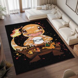 Alternative view of Tapis Pokémon – Dracaufeu – Évolution de feu – Illustration