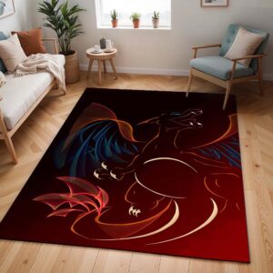 Tapis Pokémon – Dracaufeu – Art illustré