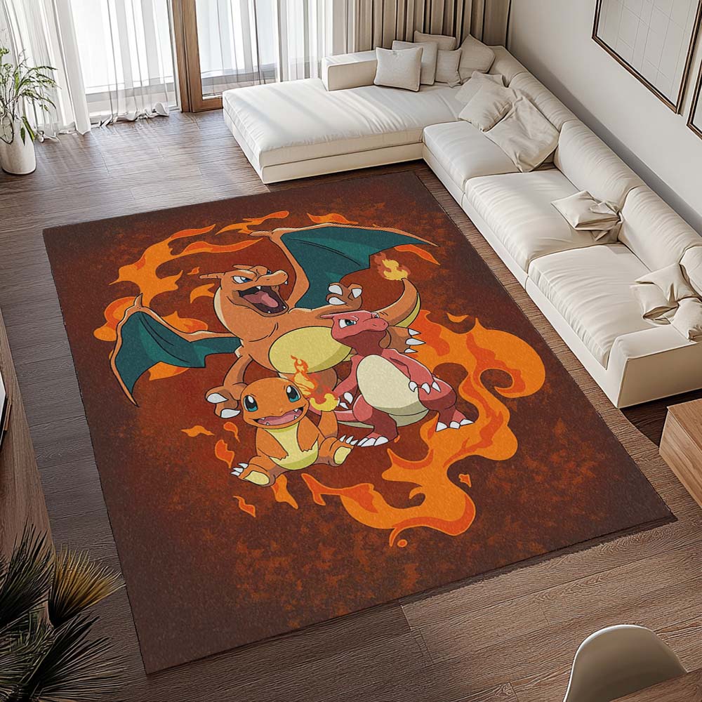 Tapis Pokémon – Salamèche, Reptincel et Dracaufeu – Type Feu 3 – Image 2