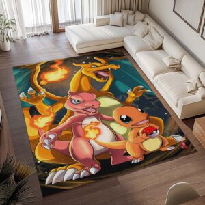 Alternative view of Tapis Pokémon – Salamèche, Reptincel et Dracaufeu