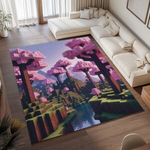 Alternative view of Tapis Minecraft – Vallée des cerisiers 2