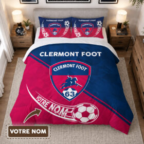 Housse de Couette Clermont Foot 63 – Parure de Lit CF63 3D Imprimé Supporter