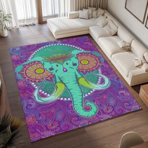 Alternative view of Tapis Éléphant coloré – Style élégant