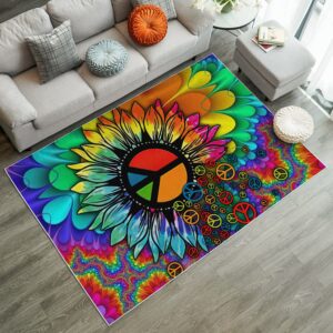 Alternative view of Tapis Colorful Hippie Sunflower Rug Carpet Rug Home Room Decor