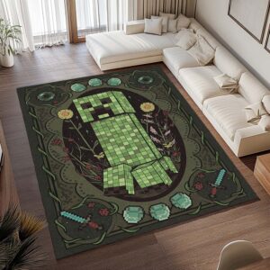 Alternative view of Tapis Minecraft – Creeper dans le jeu 02