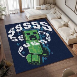 Alternative view of Tapis Minecraft – Creeper dans le jeu 03